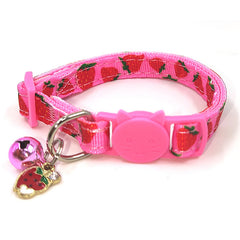 Printed Cat Collar with Bell – Adjustable & Soft Pet Strap