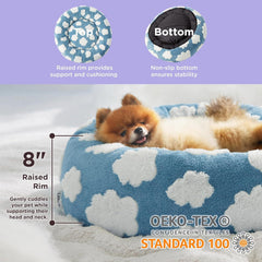 Lesure Donut Bed – Plush Indoor Pet Bed with Anti-Slip Base