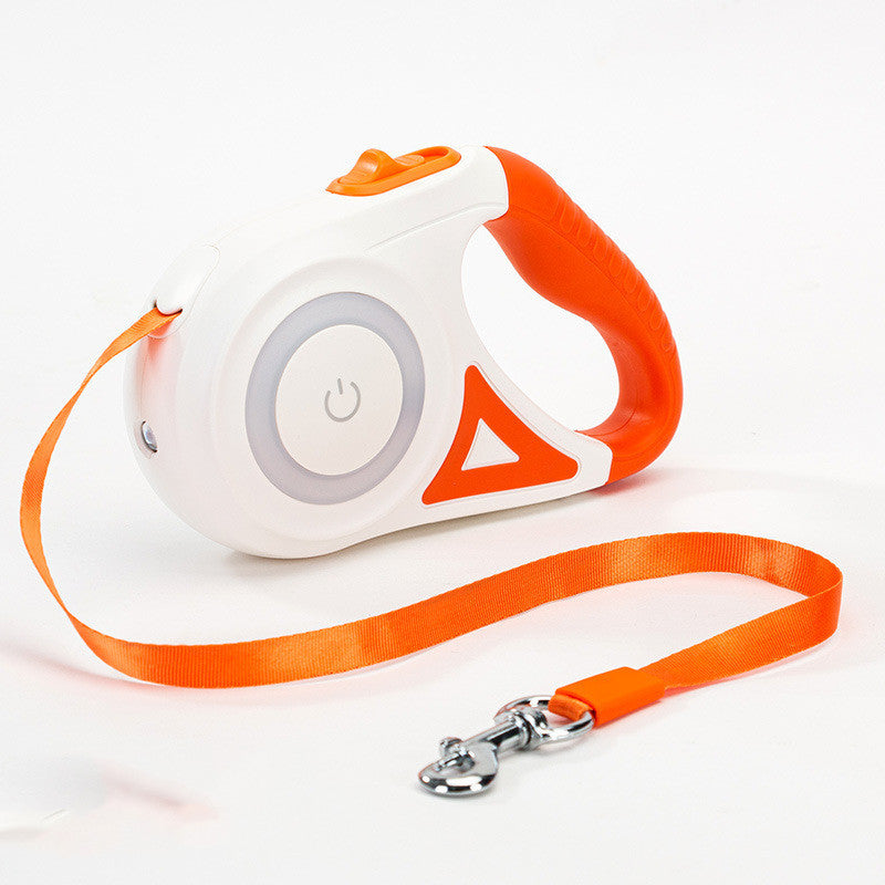 Retractable Dog Leash with LED Light & Collar – For Small & Medium Dogs