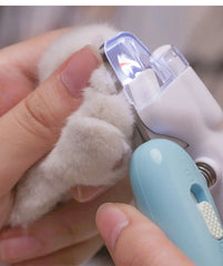 LED Pet Nail Clippers with Electric Grinder – Safe Trimming for Dogs & Cats