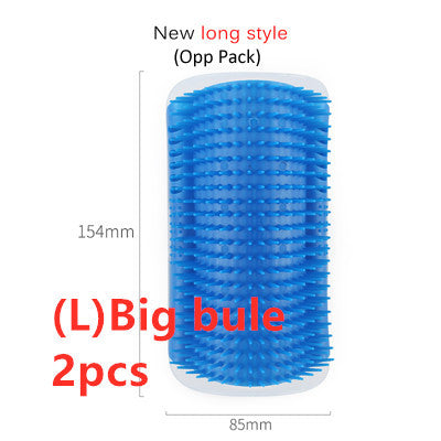 Cat Self-Grooming Brush – Wall-Mounted Corner Groomer & Massager for Cats