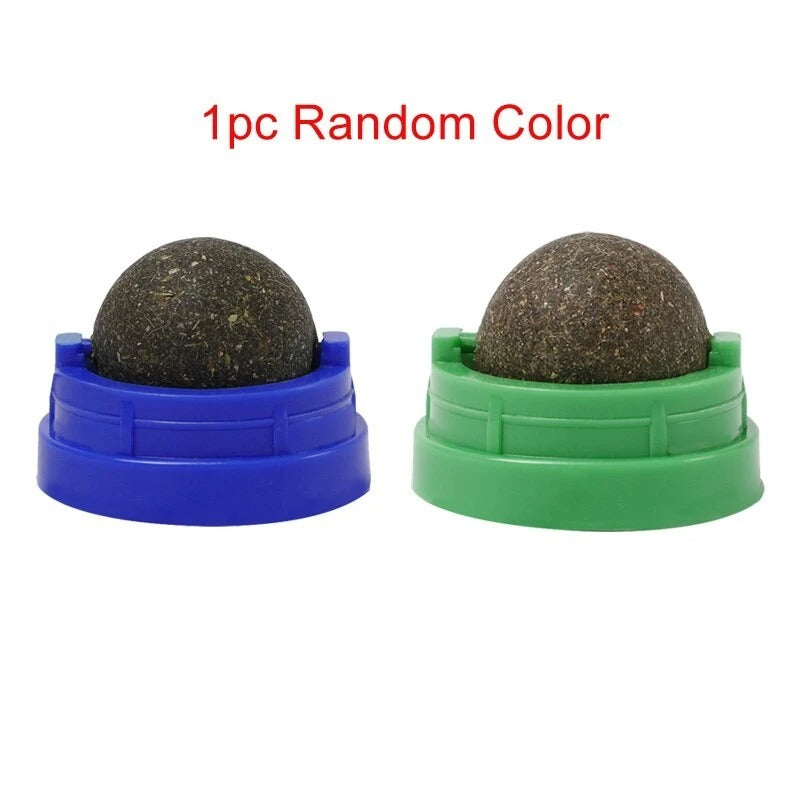 Catnip Licking Ball for Cats – Interactive Wall-Mounted Treat for Stress Relief & Play