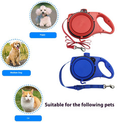 3-in-1 Dog Walking Bottle with Leash – Portable Water, Food, and Waste Bag Dispenser