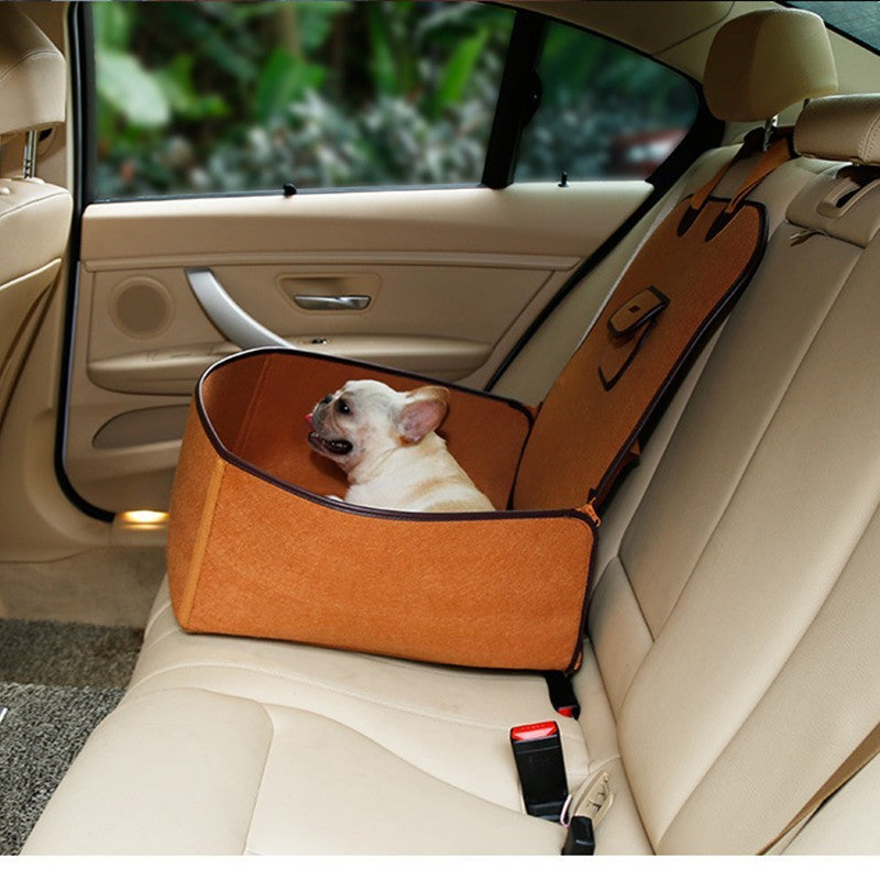 Dual-Purpose Pet Car Mat – Waterproof Front Seat Cushion & Travel Carrier for Dogs & Cats