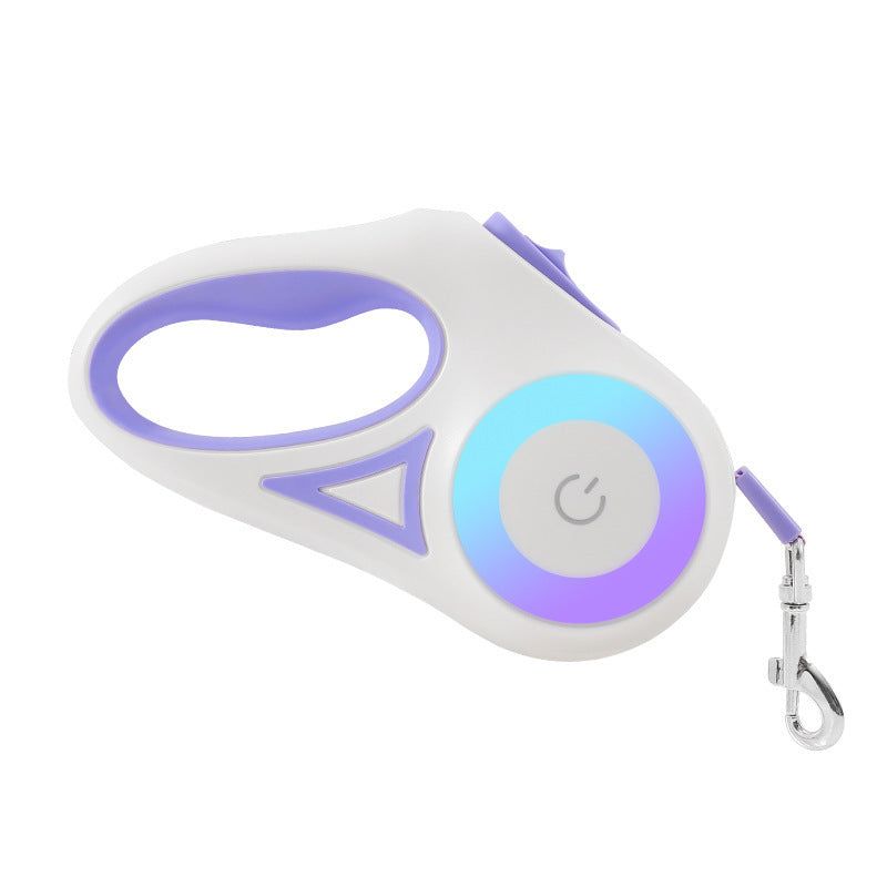 Retractable Dog Leash with LED Light & Collar – For Small & Medium Dogs
