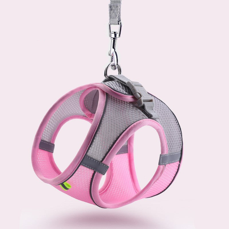Reflective Dog Vest Harness with Leash – Breathable, Stylish & Secure Pet Walking Gear