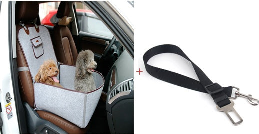 Dual-Purpose Pet Car Mat – Waterproof Front Seat Cushion & Travel Carrier for Dogs & Cats