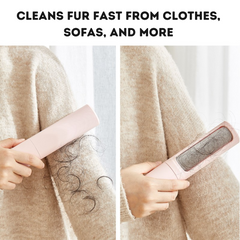 Reusable 2-in-1 Pet Hair Remover Brush & Lint Roller