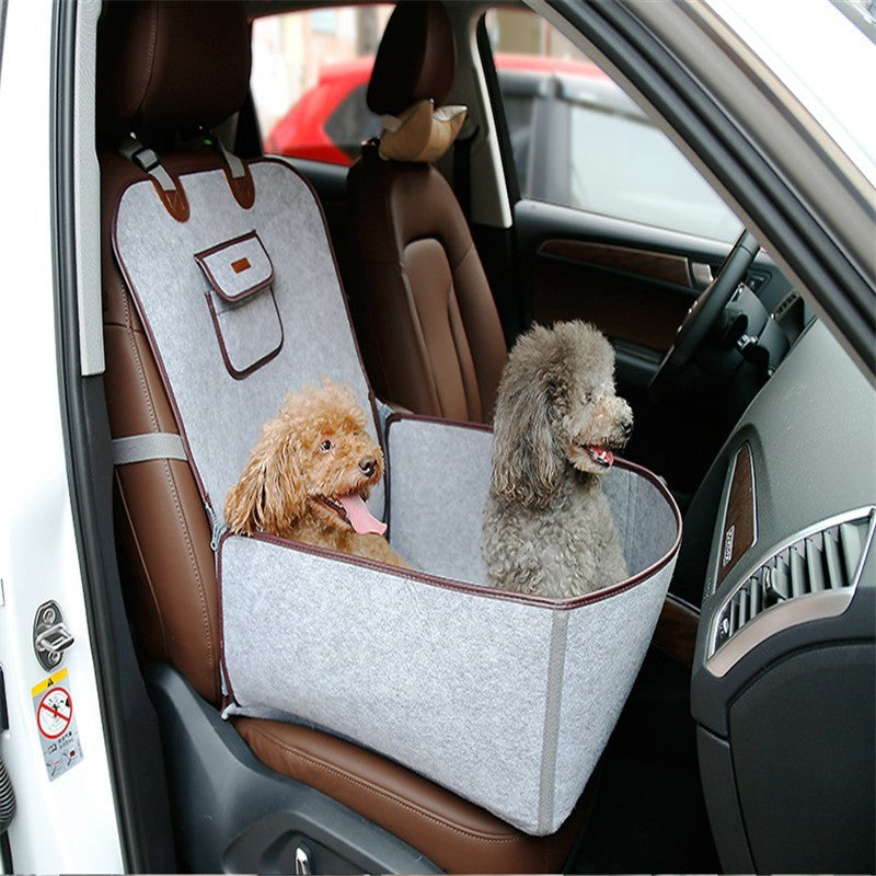 Dual-Purpose Pet Car Mat – Waterproof Front Seat Cushion & Travel Carrier for Dogs & Cats