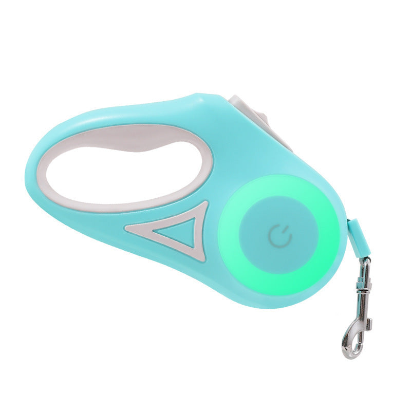 Retractable Dog Leash with LED Light & Collar – For Small & Medium Dogs