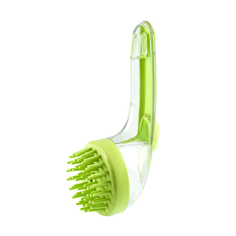 Long Handle Pet Bath & Grooming Brush for Dogs and Cats — Shower Cleaning Comb for Shedding & Massaging
