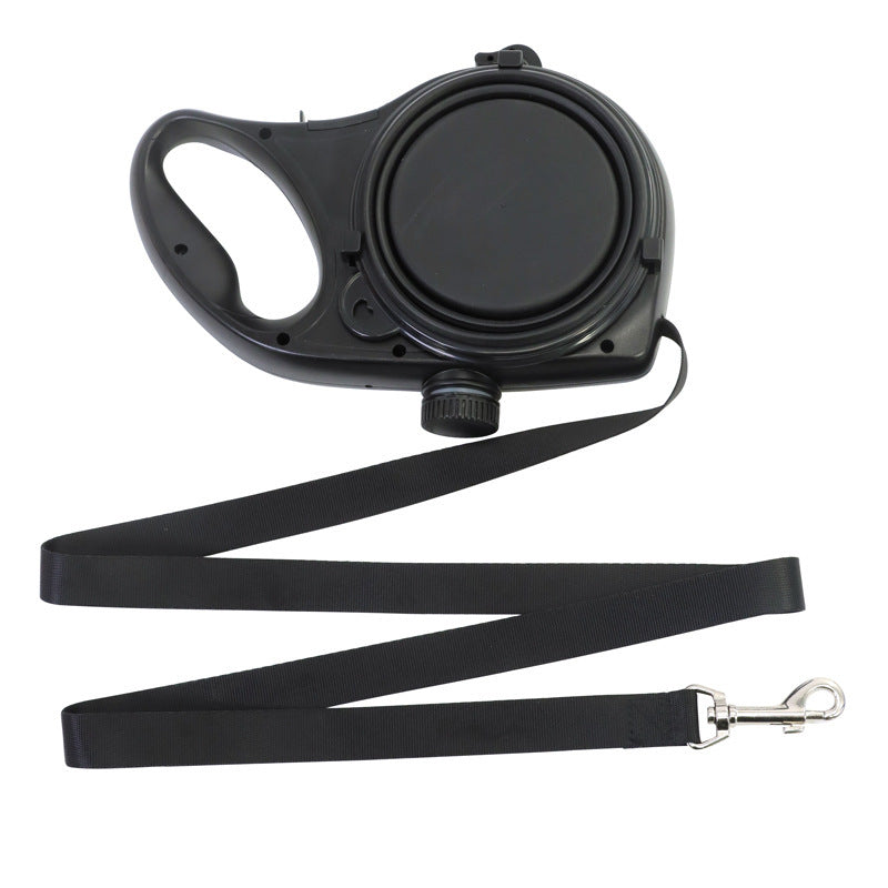3-in-1 Dog Walking Bottle with Leash – Portable Water, Food, and Waste Bag Dispenser
