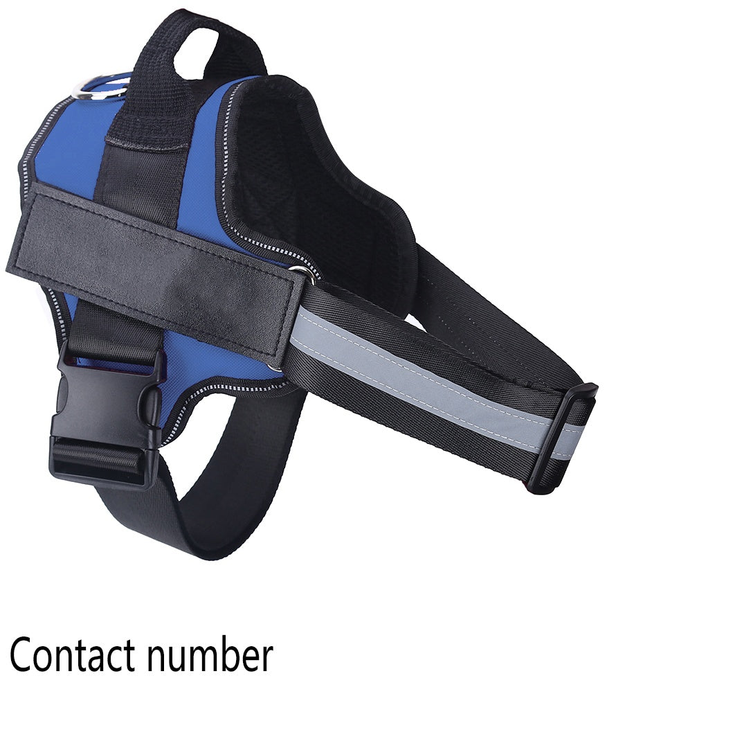 Personalized No-Pull Reflective Dog Harness – Custom Patch & Adjustable Fit