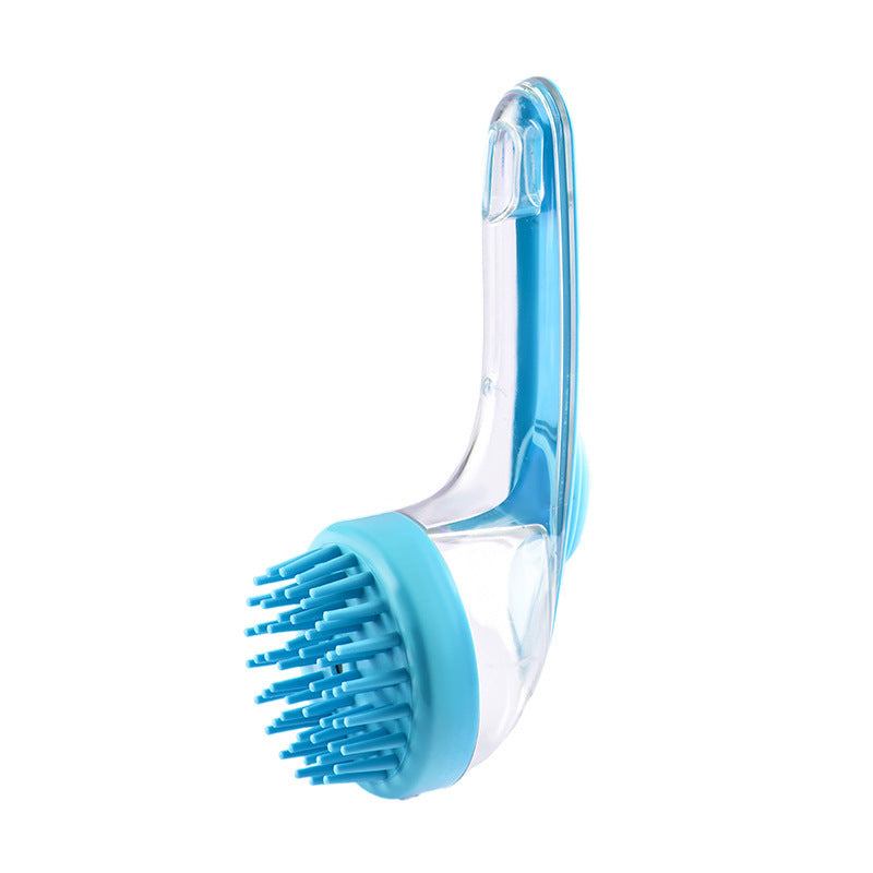 Long Handle Pet Bath & Grooming Brush for Dogs and Cats — Shower Cleaning Comb for Shedding & Massaging