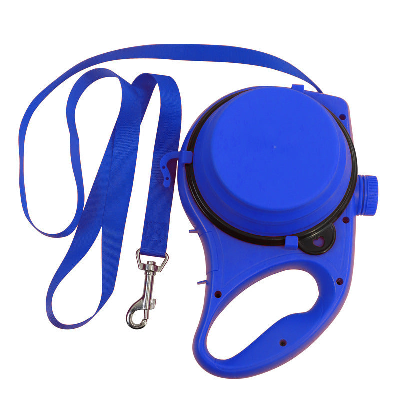 3-in-1 Dog Walking Bottle with Leash – Portable Water, Food, and Waste Bag Dispenser