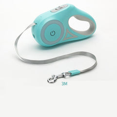 Retractable Dog Leash with LED Light & Collar – For Small & Medium Dogs