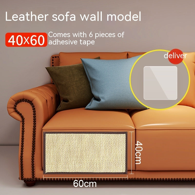 Anti-Scratch Cat Sofa Protector — Bamboo Wall & Couch Guard Mat with Nail or Adhesive Mounting