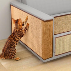 Anti-Scratch Cat Sofa Protector — Bamboo Wall & Couch Guard Mat with Nail or Adhesive Mounting