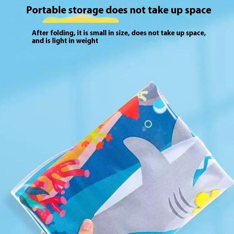Inflatable Cat Cooling Water Mat — Sensory Ice Pad Pet Bed with Fun Fish & Ocean Designs (Small & Large Sizes)