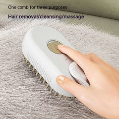 3-in-1 Electric Cat & Dog Steam Brush – Pet Grooming Hair Removal & Massage Comb