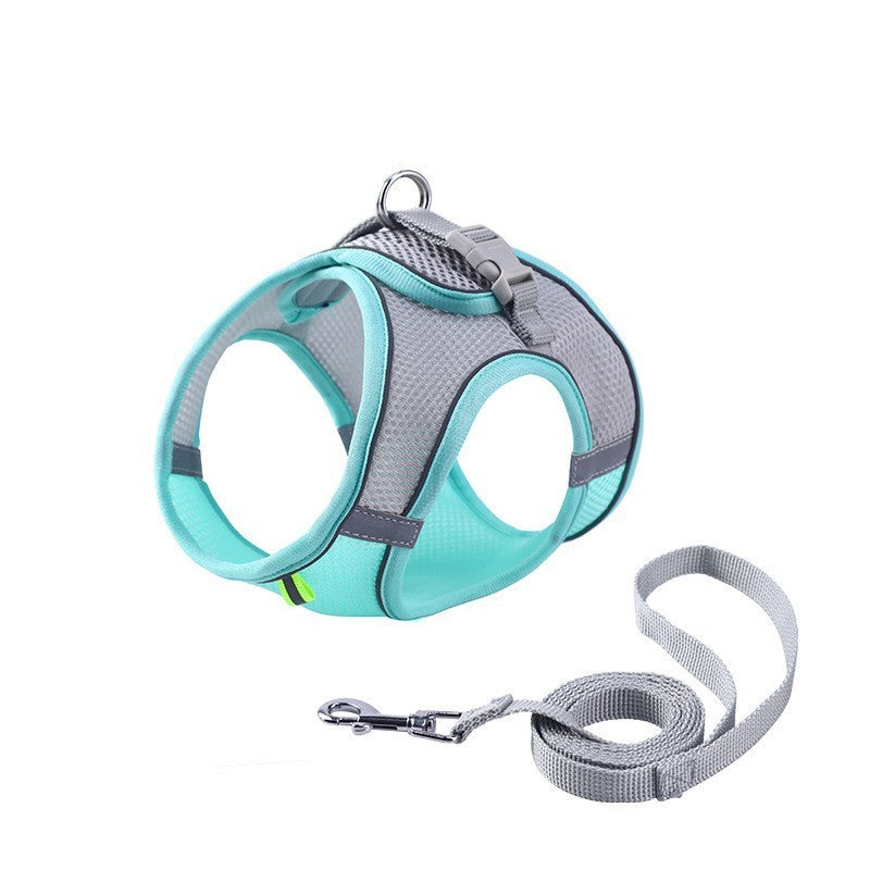 Reflective Dog Vest Harness with Leash – Breathable, Stylish & Secure Pet Walking Gear