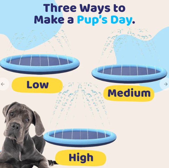 Thickened Pet Splash Pad – Outdoor Water Spray Mat Toy for Dogs & Cats