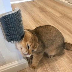 Cat Self-Grooming Brush – Wall-Mounted Corner Groomer & Massager for Cats