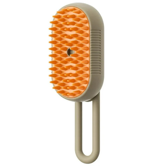 3-in-1 Electric Cat & Dog Steam Brush – Pet Grooming Hair Removal & Massage Comb