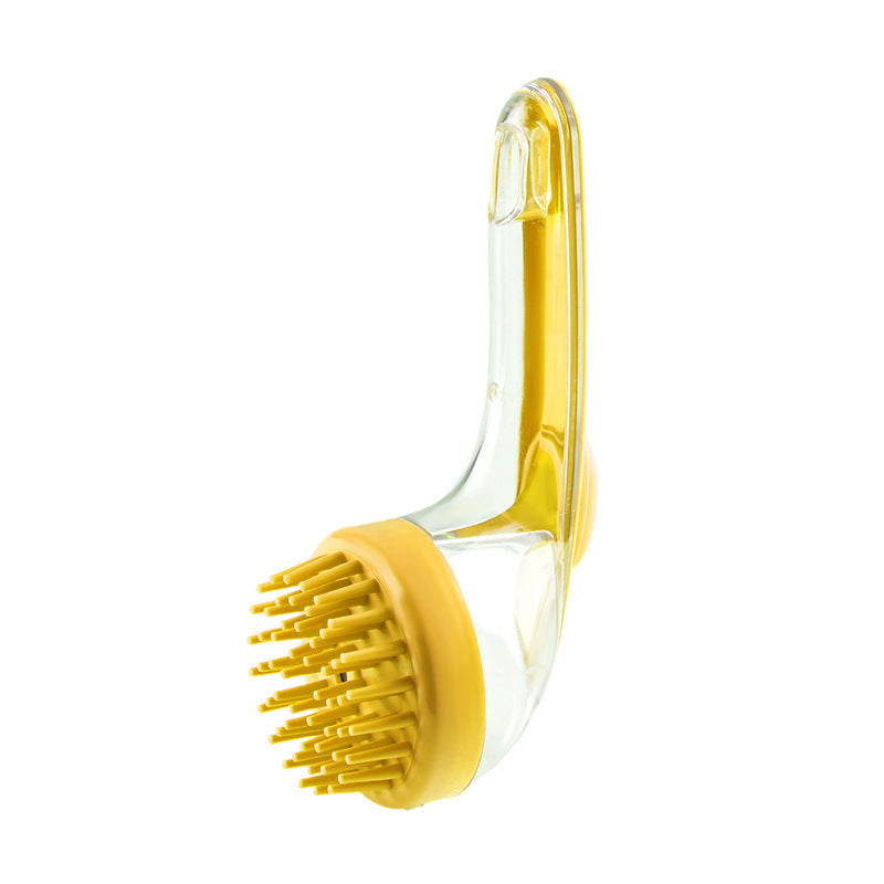 Long Handle Pet Bath & Grooming Brush for Dogs and Cats — Shower Cleaning Comb for Shedding & Massaging