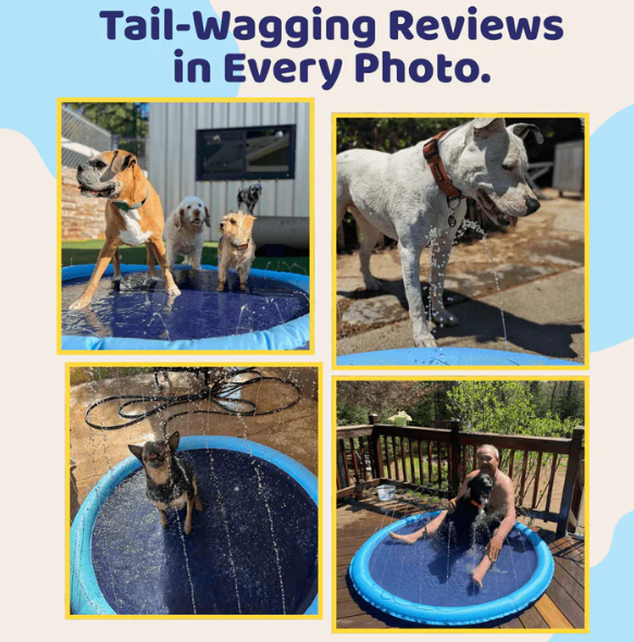 Thickened Pet Splash Pad – Outdoor Water Spray Mat Toy for Dogs & Cats