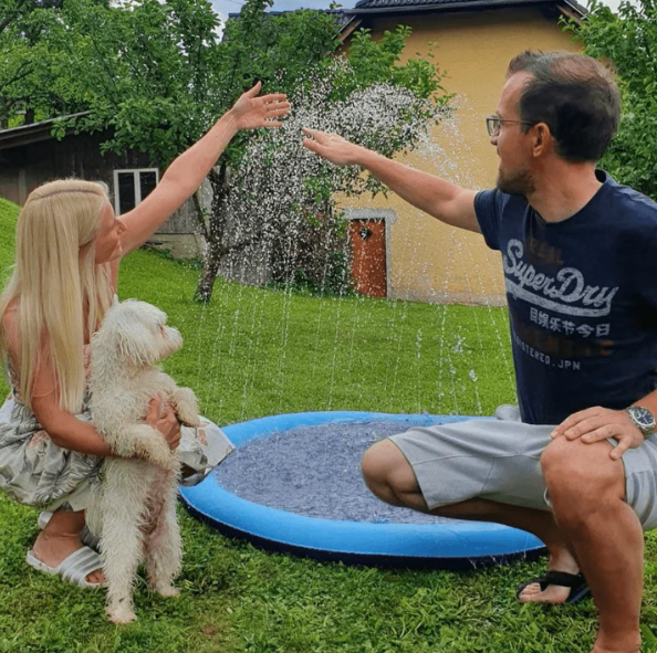 Thickened Pet Splash Pad – Outdoor Water Spray Mat Toy for Dogs & Cats